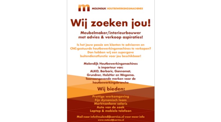 WIJ ZOEKEN JOU!