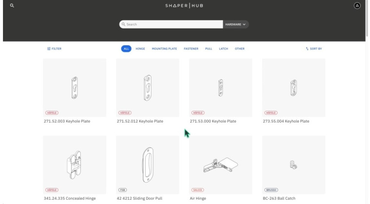 Shaper Hardware Catalogus